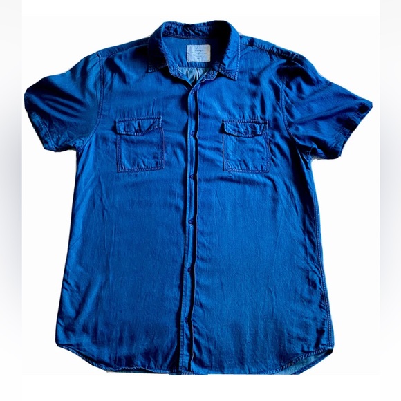 Kingston Grange Shirts Kg Kingston Grange Bamboo Denim Look Short Sleeve Button Up Shirt